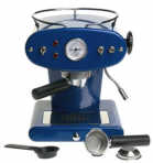 francisfrancis x1 espresso coffee machine in deep blue