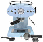 francisfrancis x1 espresso coffee machine in light blue