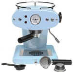 A francisfrancis X1 espresso coffee machine - light blue colour.